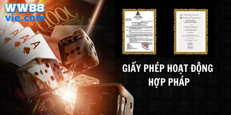 GIẤY PHÉP HOẠT ĐỘNG Vai trò của giấy phép hoạt động của nhà cái là bảo vệ quyền lợi người chơi